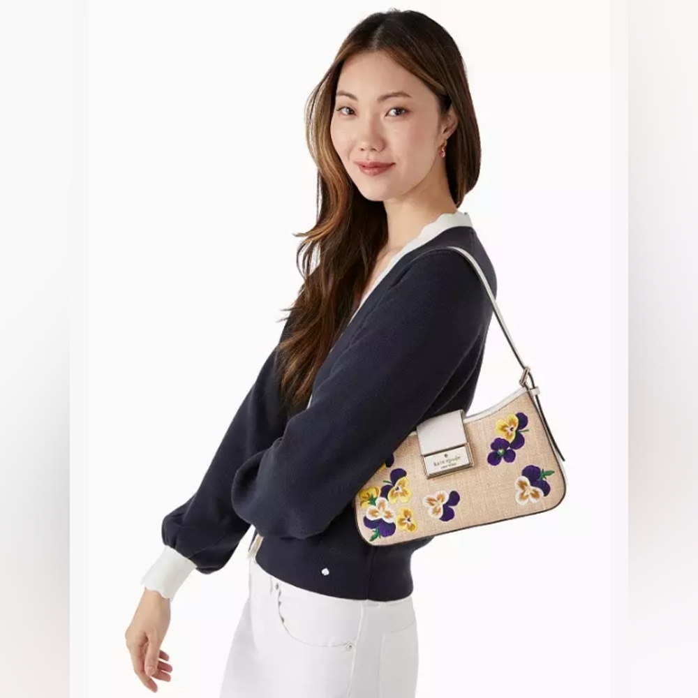 NWT Kate Spade Reegan Pansy Shoulder Bag